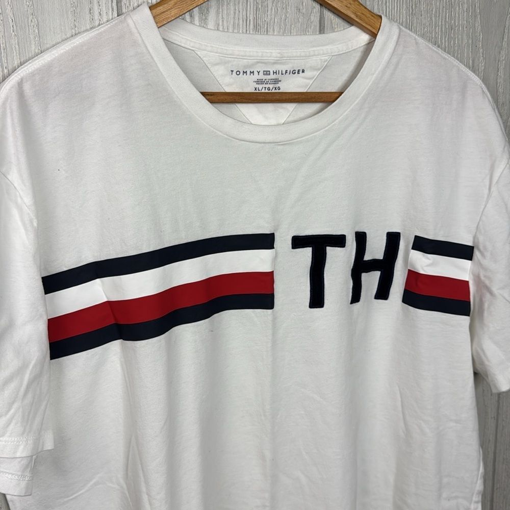 Men’s XL Tommy Hilfiger T-shirt, White logo - Picture 2 of 7